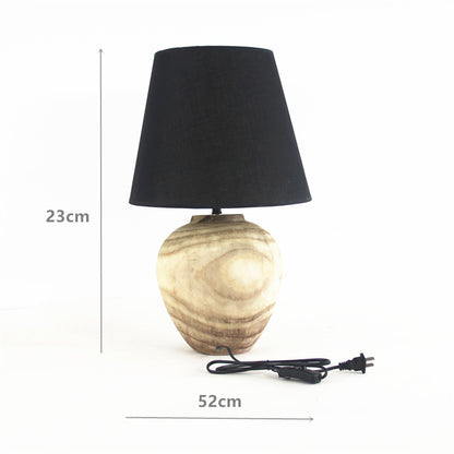 Handmade Wooden Silent Style Table Lamp Home Homestay Hotel Atmosphere Decoration Craft Ornaments
