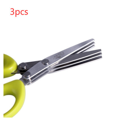 HerbiCut Multi-Layer Stainless Steel Kitchen Scissors – Quick Cutting Tool for Herbs, Onions, Seaweed & Spices