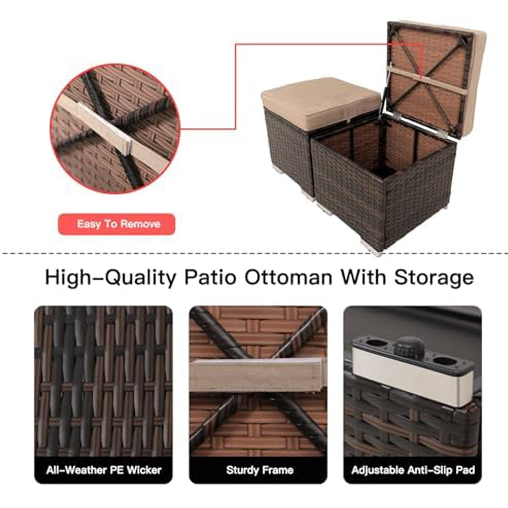 Multi-Purpose Cushioned Coffee Table with Storage