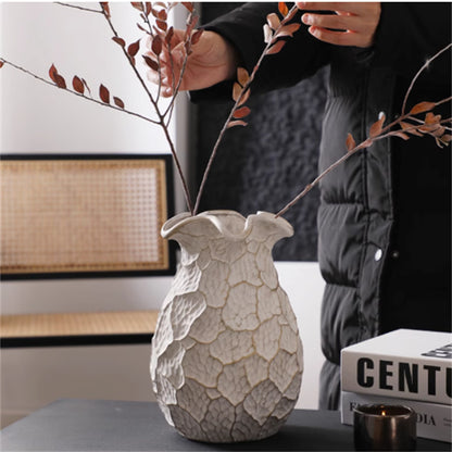 Handmade Retro Wabi-sabi Style Ceramic Vase Light Luxury High-end Feel