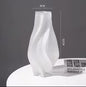 Averin Studio Modern Minimalist Small Whirlwind Porcelain Glass Vase – Decorative Painted Glass Flower Vase