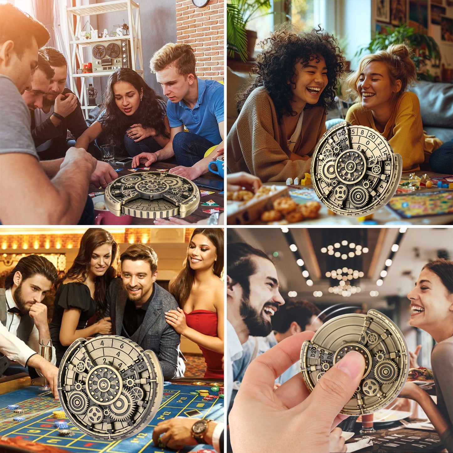 Spinoria Private Model Time Gear – Retro Fingertip Gyroscope & Stress Spinner Dice Gift Box Set