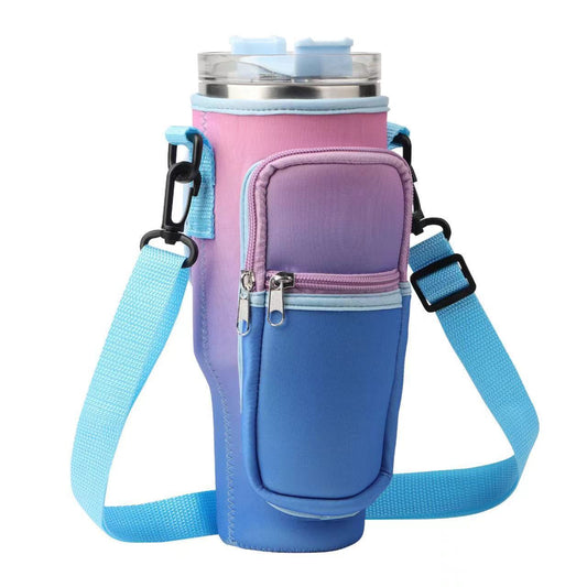 Luxura Neoprene Sports Cup Sleeve – Vacuum Thermal Straw Cover, Insulated Drink Holder, Reusable Beverage Protector, Colorful & Durable