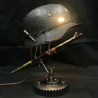 Crafts Decorations Classical War Helmet  Relic Lamp