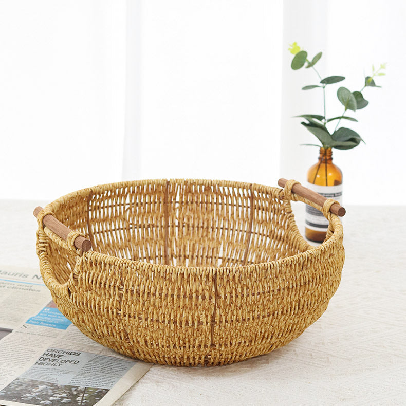 New Vine Weaving Fruit Basket Desktop Storage