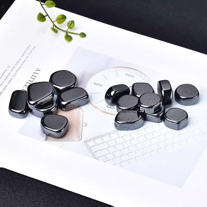 Natural Brazilian Hematite & Crystal Raw Stone Ornaments – Healing Energy Home Decoration