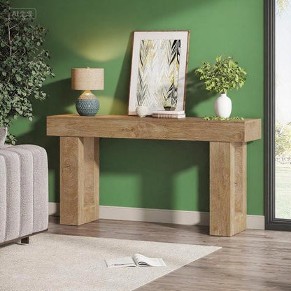 HavenWood Elegant Entryway Console – Sturdy MDF Rustic Table with Versatile Home Display