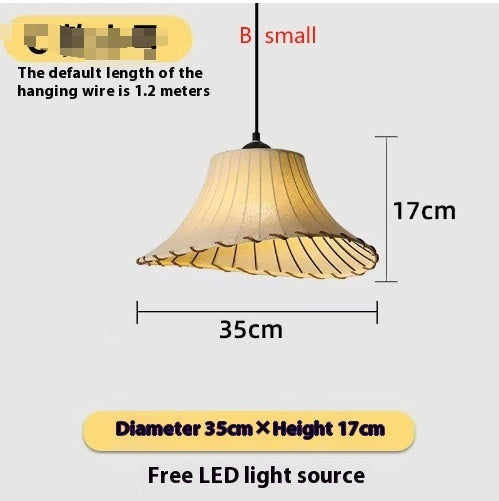 Japanese Lotus Pendant Lamp – Creative Straw Hat Design, Warm Light Ceiling Light for Restaurant, Tea Room & Bedroo