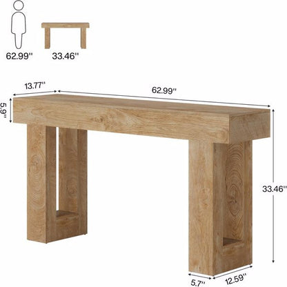 HavenWood Elegant Entryway Console – Sturdy MDF Rustic Table with Versatile Home Display